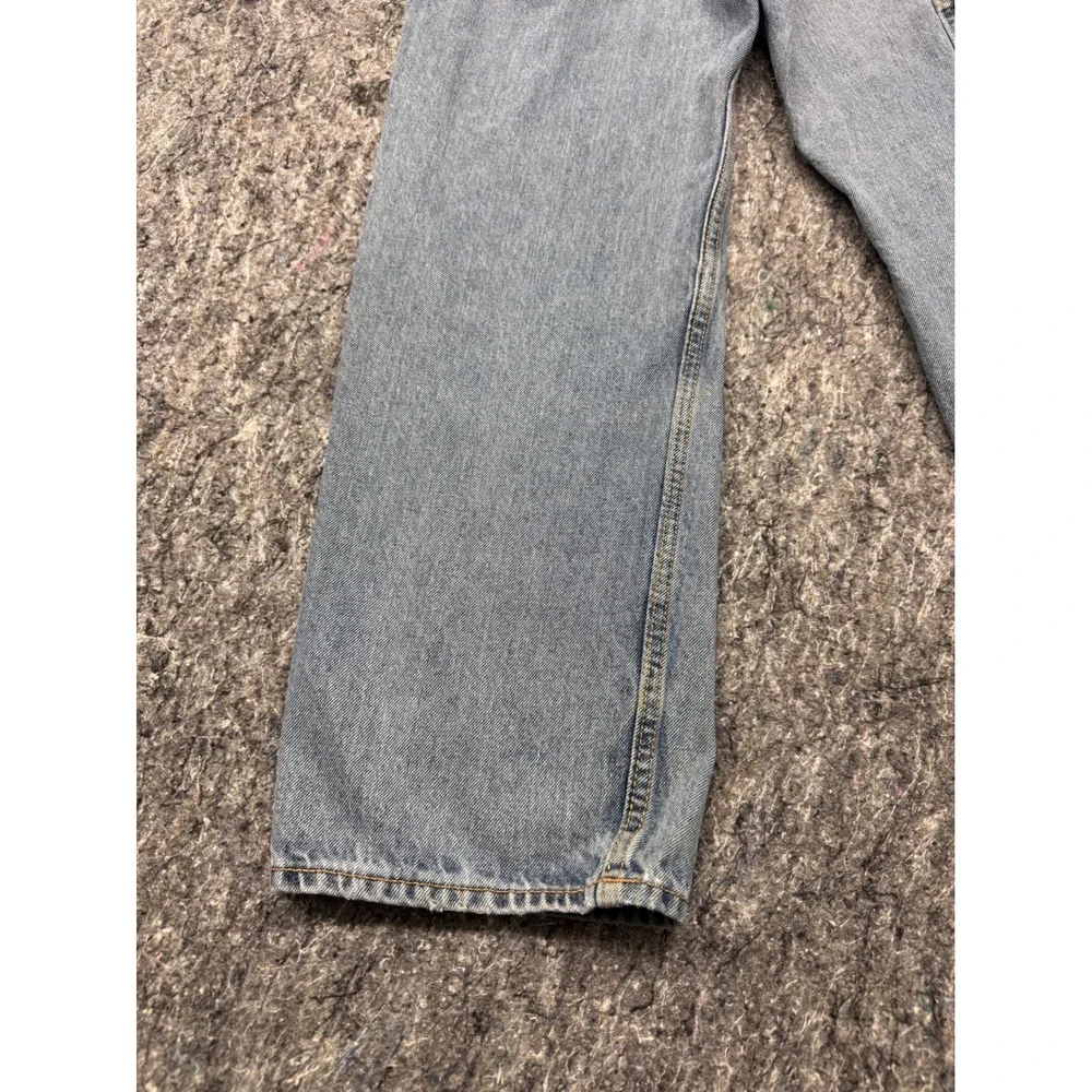 Old Navy Baggy Carpenter Jeans Light Wash Denim Utility Pants Boys Size 12 27x26